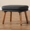 Baxton Studio Lovise Dark Grey Upholstered Walnut Brown Finished Wood Ottoman 148-8229 - alternate 7
